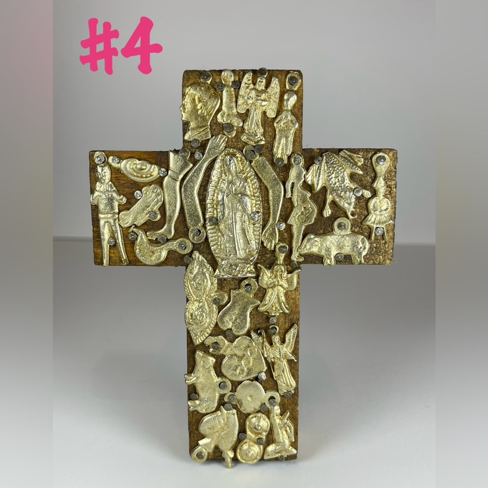 Mexican wooden milagros cross - Picture 10 of 14